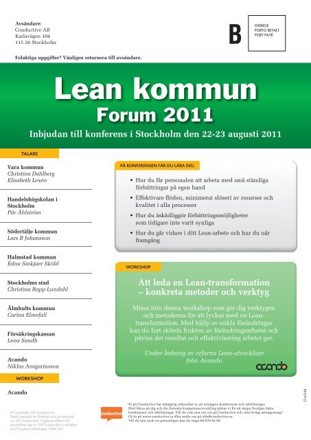 Lean kommunforum 2011 - Conductive