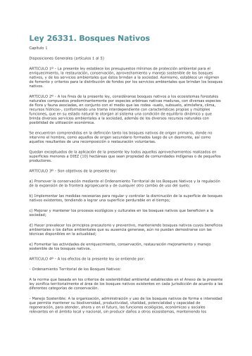 Ley 26331 BOSQUES NATIVOS.pdf - Atlas Catamarca