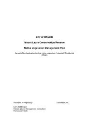 Mt Laura Reserve Native Vegetation Plan 2009/10 - City of Whyalla