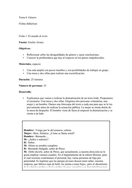 Fichas didÃ¡cticas: El mundo al revÃ©s - Colegio Beata Filipina