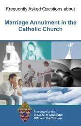 Marriage Annulment in the Catholic Church - Diocese of Crookston