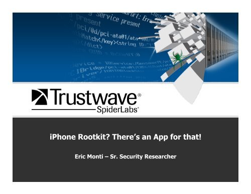iPhone Rootkit? There's an App for that! - Reverse Engineering Mac ...