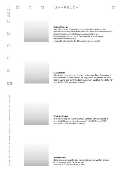 Jahrbuch 2001 - Tag der Elektrotechnik und Informationstechnik 2012