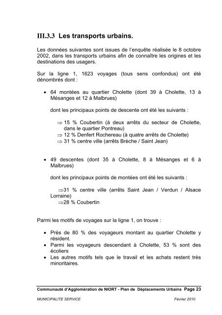 Étude Déplacement Quartiers ORU Niort - Communauté d ...