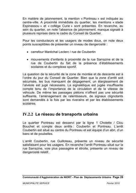 Étude Déplacement Quartiers ORU Niort - Communauté d ...