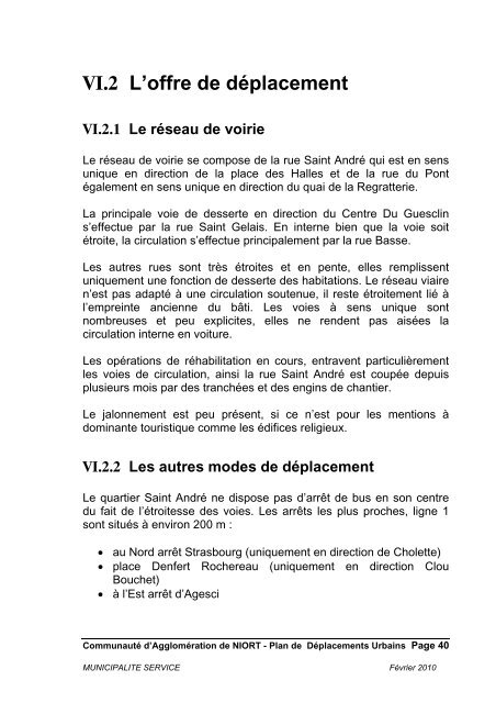 Étude Déplacement Quartiers ORU Niort - Communauté d ...