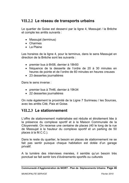 Étude Déplacement Quartiers ORU Niort - Communauté d ...