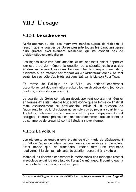 Étude Déplacement Quartiers ORU Niort - Communauté d ...