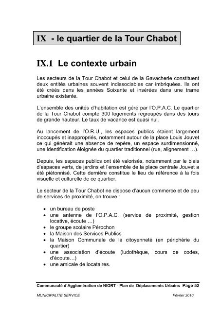 Étude Déplacement Quartiers ORU Niort - Communauté d ...