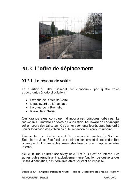 Étude Déplacement Quartiers ORU Niort - Communauté d ...