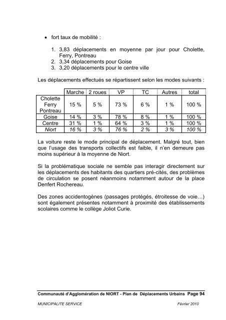 Étude Déplacement Quartiers ORU Niort - Communauté d ...