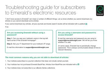 Emerald troubleshooting guide.pdf - INASP