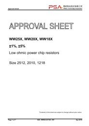 WW25X, WW20X, WW18X Â±1%, Â±5% Low ohmic power chip ...