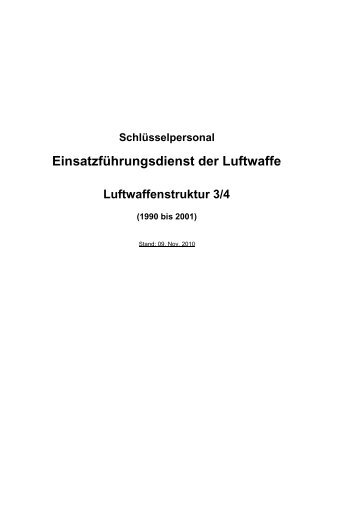 Schlüsselpersonal Einsatzführungsdienst der Luftwaffe