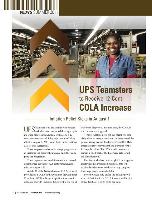 UPS Teamster Magazine, Summer 2011 - International Brotherhood ...