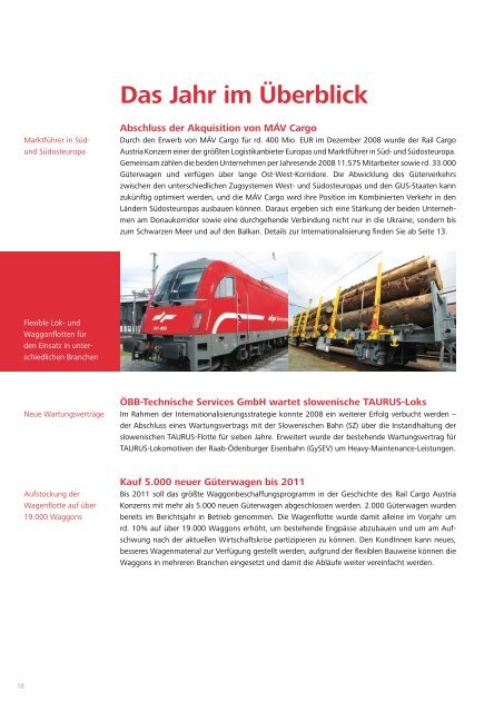 Wir bieten internationale Logistik - ÖBB