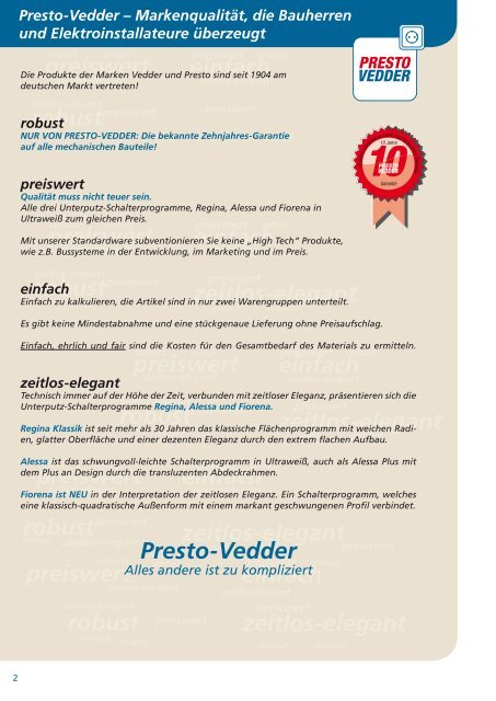 Katalog 2011 - Presto-Vedder