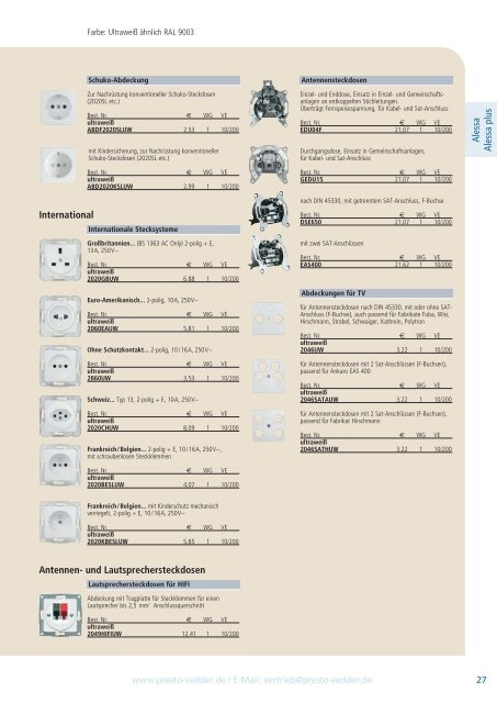 Katalog 2011 - Presto-Vedder