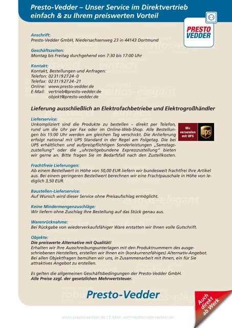 Katalog 2011 - Presto-Vedder