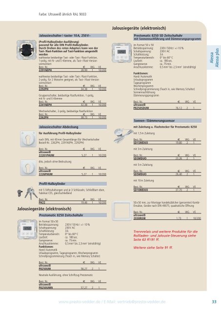 Katalog 2011 - Presto-Vedder