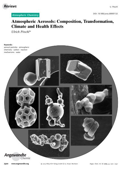 Atmospheric Aerosols: Composition, Transformation, Climate and ...