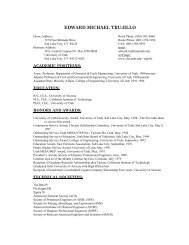 my resume - Department of Chemical Engineering - University of Utah