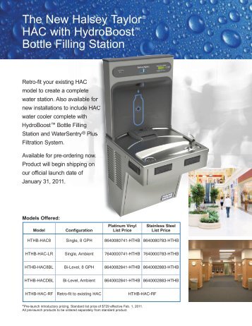 The New Halsey TaylorÂ® HAC with HydroBoostâ¢ Bottle Filling Station