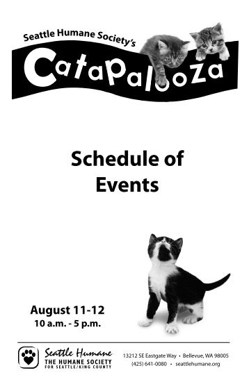 Schedule of Events - Seattle Humane Society