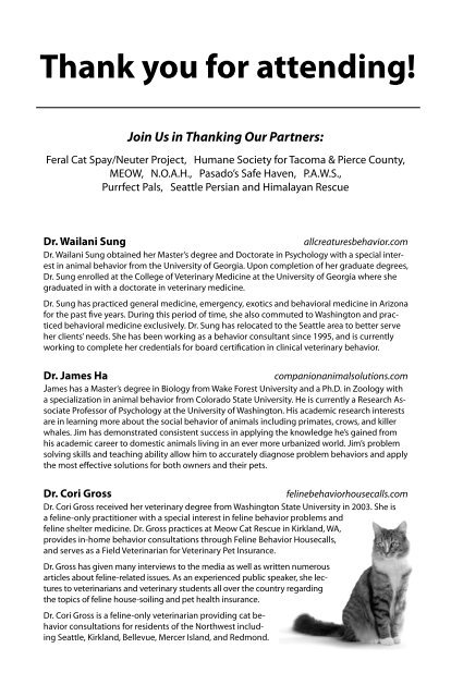 Schedule of Events - Seattle Humane Society