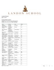 to see the full matriculation list - Landon School