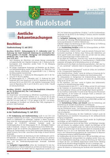 Amtsblatt - Rudolstadt