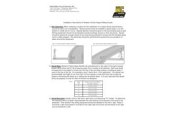 WCH Sliding Derail Booklet - Western-Cullen-Hayes Inc.