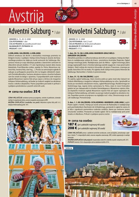Adventni Salzburg Â·1 dan Novoletni Salzburg Â·3 dni - Kompas