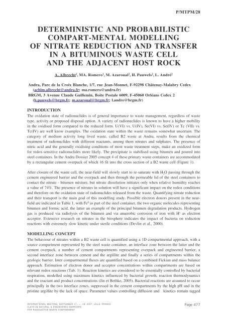 Mass Transfer & Porous Media (MTPM) - Andra