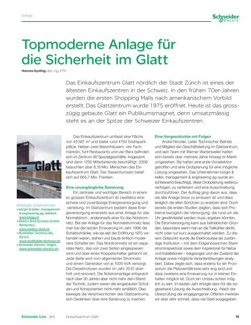 Schneider LIVE 2011 als PDF (8.53 MB) - Schneider Electric