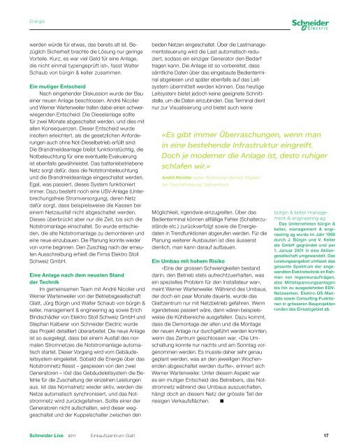 Schneider LIVE 2011 als PDF (8.53 MB) - Schneider Electric