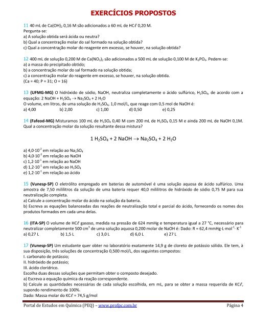 Mistura de SoluÃ§Ãµes (ReaÃ§Ã£o QuÃ­mica) - Portal de Estudos em ...