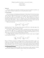 Weighted inequalities for gradients on non-smooth domains ...