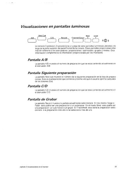 Manual de operacion Mesa Iluminacion ETC - Páxinas persoais - USC