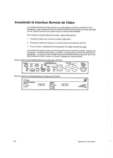 Manual de operacion Mesa Iluminacion ETC - Páxinas persoais - USC