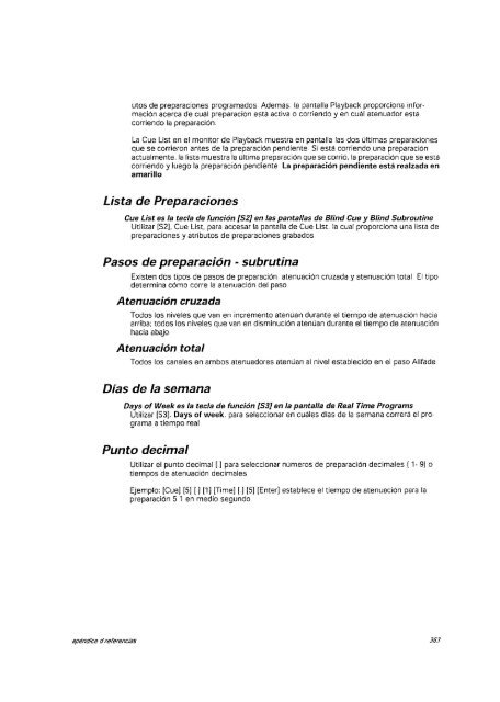 Manual de operacion Mesa Iluminacion ETC - Páxinas persoais - USC