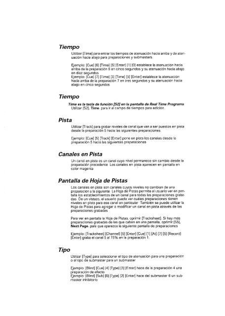 Manual de operacion Mesa Iluminacion ETC - Páxinas persoais - USC