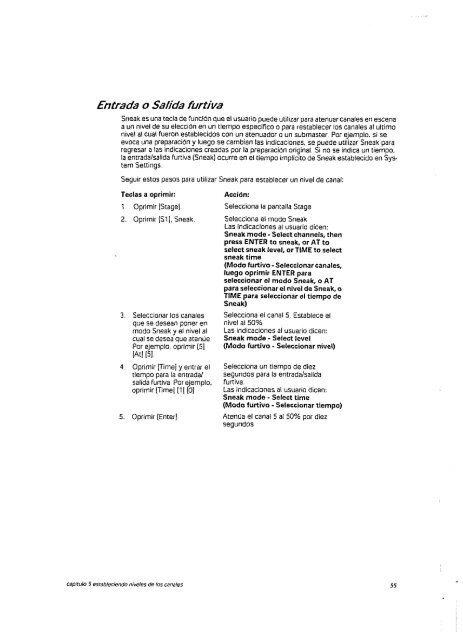 Manual de operacion Mesa Iluminacion ETC - Páxinas persoais - USC