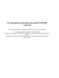 The Lagrangian particle dispersion model FLEXPART ... - NILU
