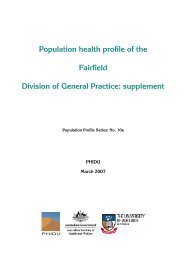 Population health profile of Fairfield - Fairfield City Council