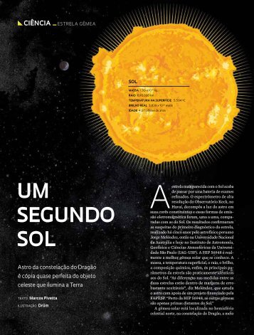 Um segUndo sol - Revista Pesquisa FAPESP