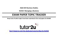 Download AQA GCE Business BUSS4 Topic Tracker - Tutor2u