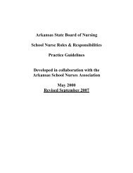 School Nurse Roles and Responsibilities Practice Guidelines