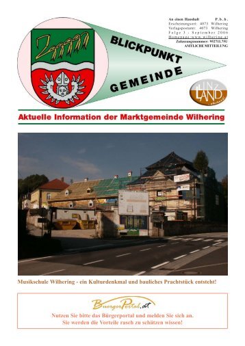 Gemeindezeitung 3 / 2006 - Gemeinde Wilhering