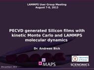 Multiscale modeling of PECVD generated Silicon films ... - Lammps